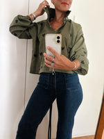 PREORDER jamdani olive green black heart shirt